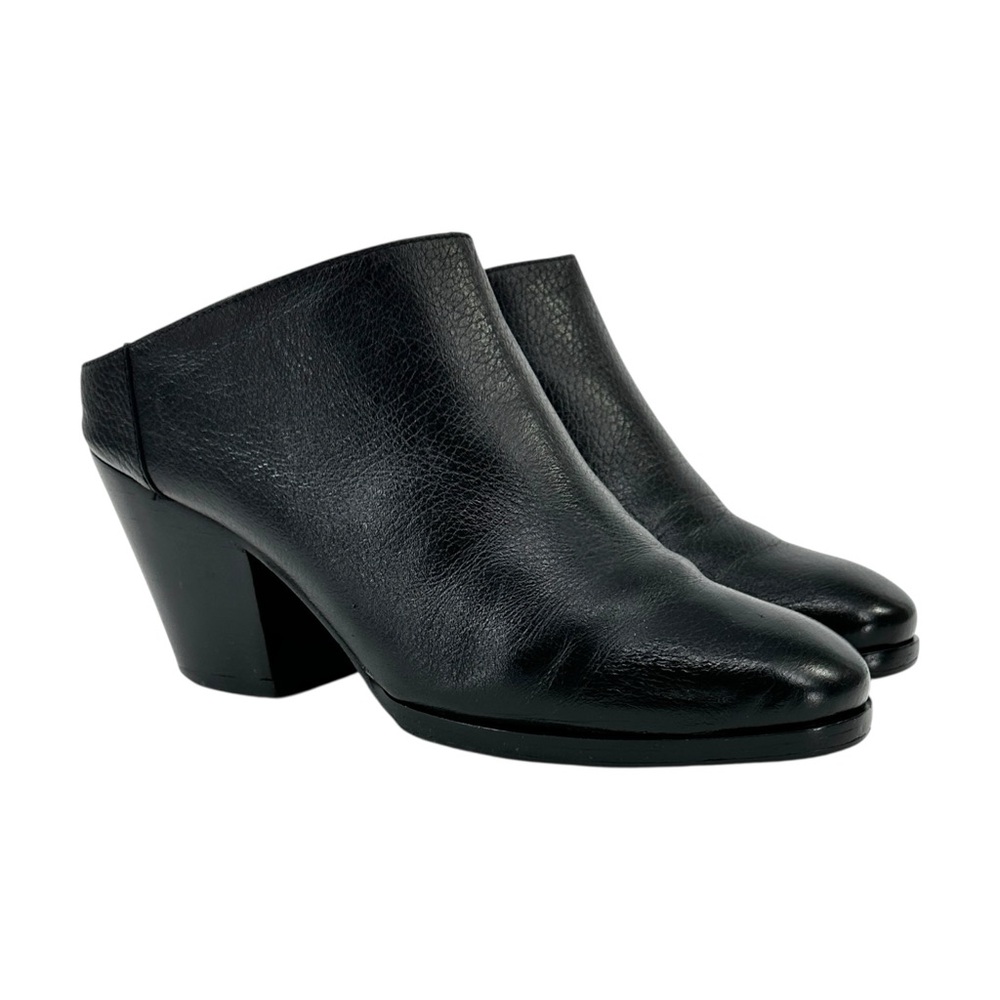 RACHEL COMEY Mars Mule - Black Block Heel Minimalist Leather Mules sz 7
